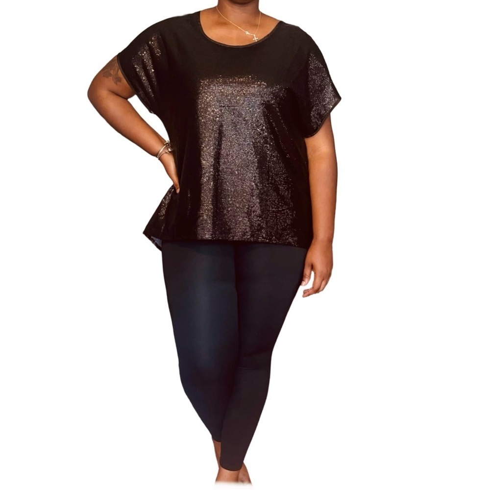 MARISOTA SPARKLING TUNIC - BLACK SIZE 20 (NEW WITH TAGS) A19